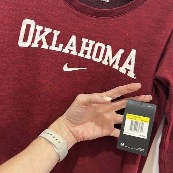 NWT NIKE Oklahoma Sooners Dri-fit long sleeve tee shirt. Size small - Picture 2 of 14